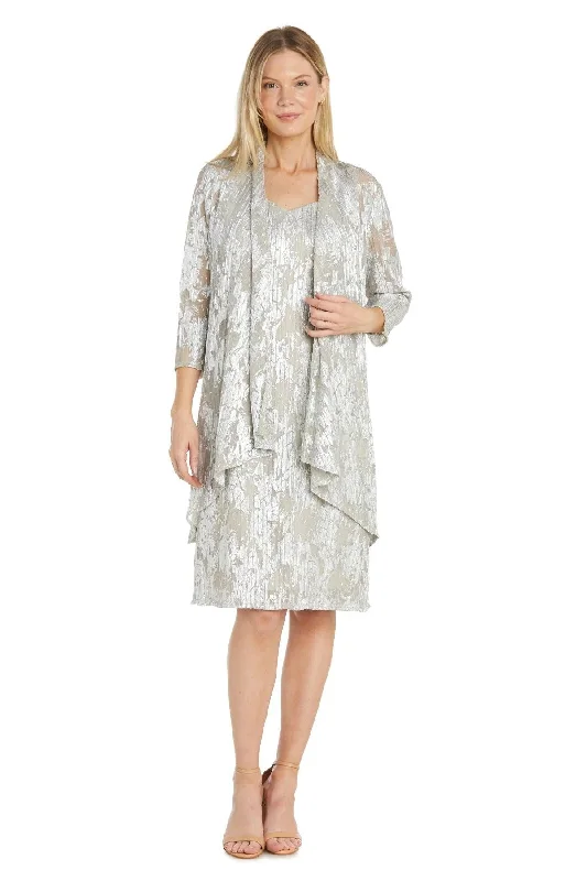 R&M Richards 1180P Short Petite Metallic Printed Jacket Dress Cotton Fabric Linen Fabric Terry Fabric R&M Richards 1180P Short Petite Metallic Printed Jacket Dress Cotton Fabric Linen Fabric Terry Fabric