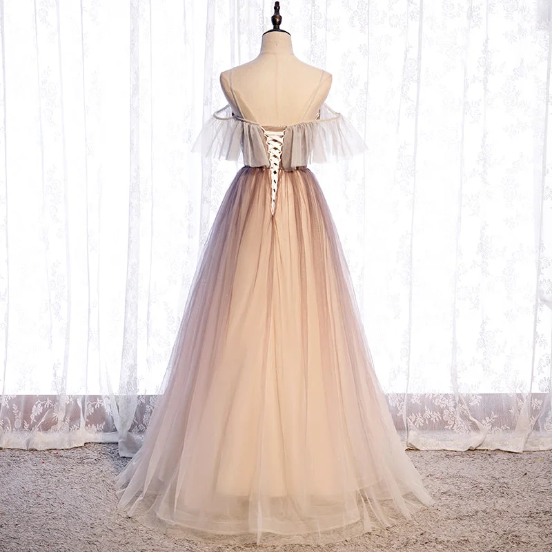 Gradient Tulle with Straps Sweetheart Party Dress, A-line Tulle Evening Dresses Prom Dress Tunics Favorite customer Gradient Tulle with Straps Sweetheart Party Dress, A-line Tulle Evening Dresses Prom Dress Tunics Favorite customer