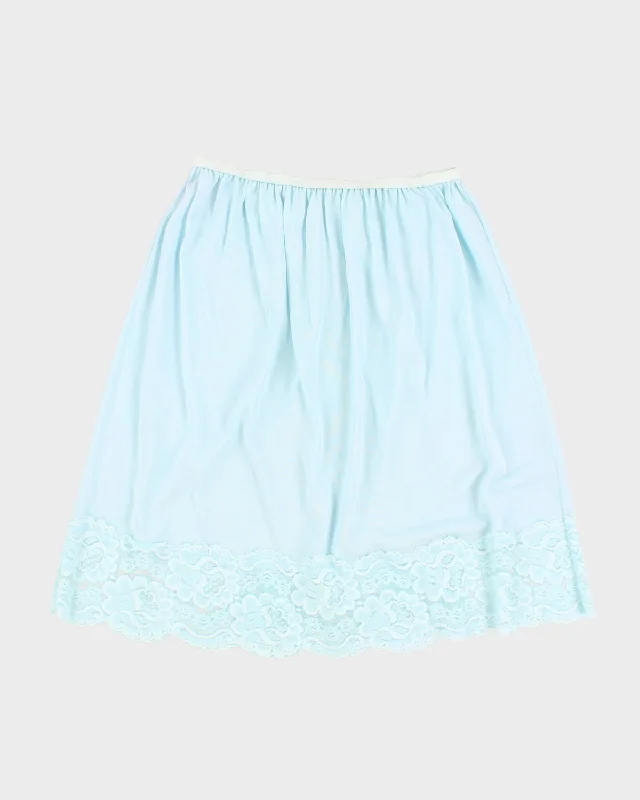 Blue Laced Petticoat Slip Skirt - M lace skirt feminine