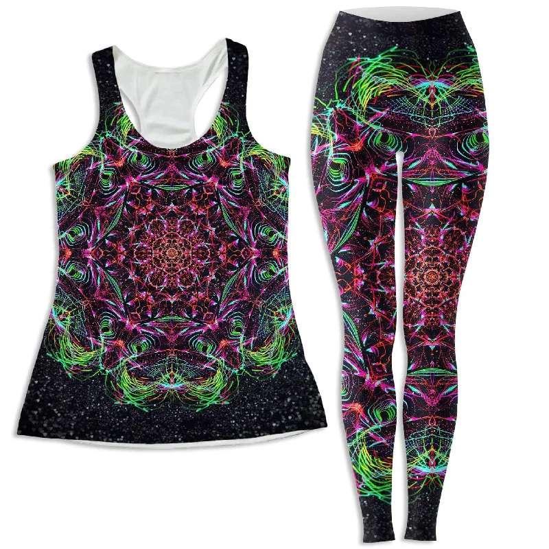 Galactic Portal Women's Tank and Leggings Combo metallic tank top