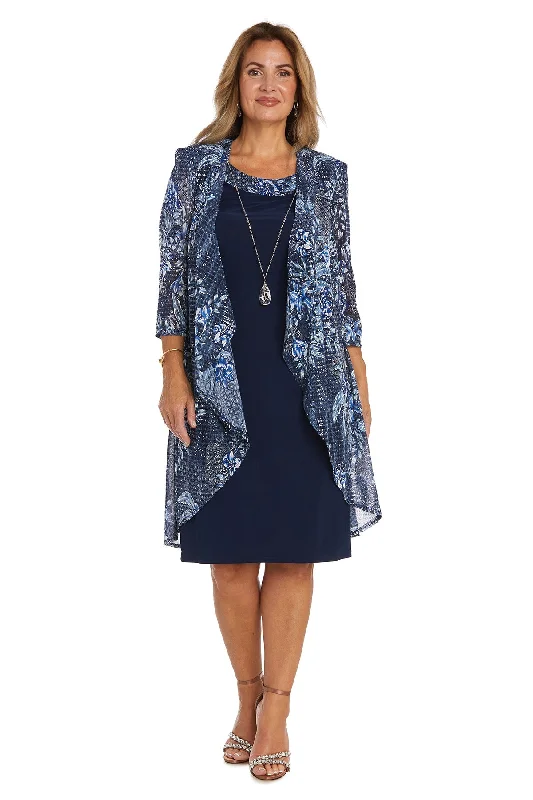 R&M Richards 9717P Short Mother of the Bride Petite Jacket Dress Notch Collar Peter Pan Collar Cowl Neck R&M Richards 9717P Short Mother of the Bride Petite Jacket Dress Notch Collar Peter Pan Collar Cowl Neck