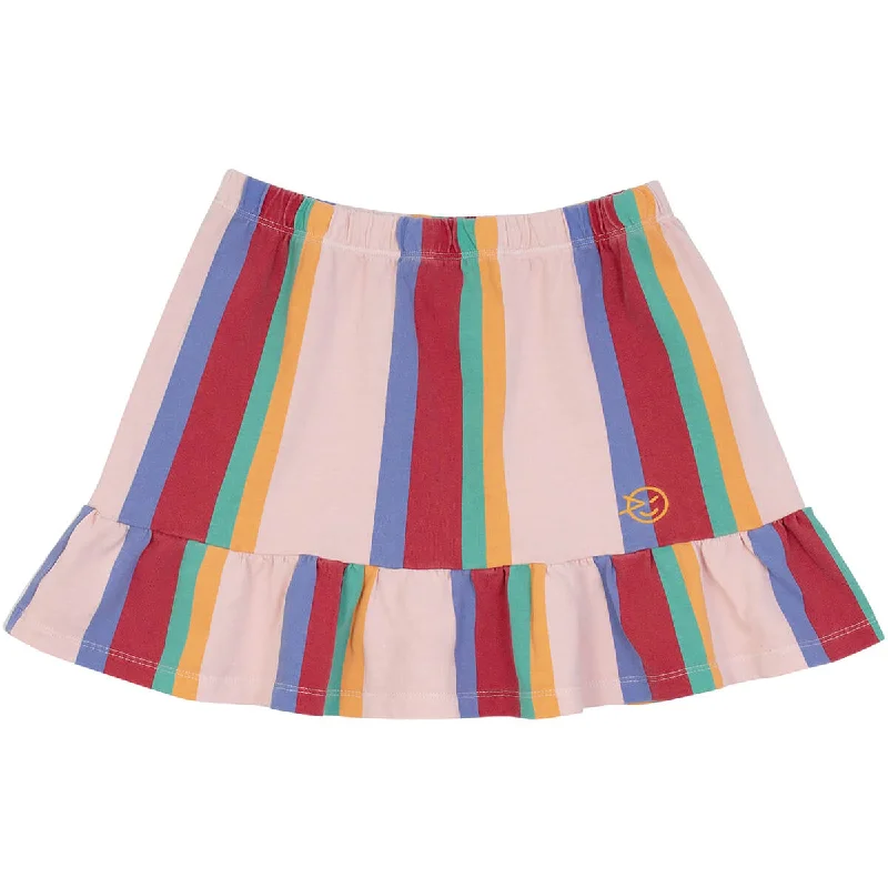 Mini Skirt in Fantastic Stripe by Wynken belted skirt waist