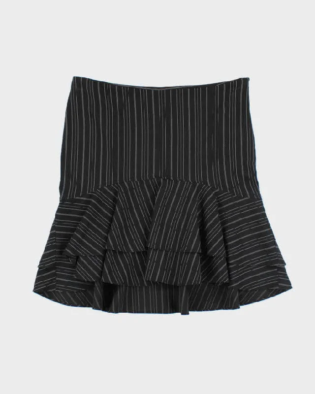 Vintage Y2k 00s Costa Blanca Stripe Ruffle Skirt - S cashmere skirt soft