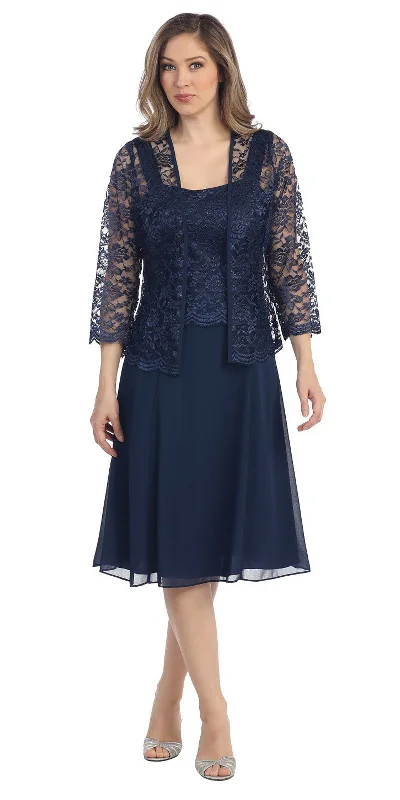 Sally Fashion 8485 Short Mother of Bride Dress Chiffon Knee Length Lace Jacket Fitted Jacket Loose Jacket Oversized Jacket Sally Fashion 8485 Short Mother of Bride Dress Chiffon Knee Length Lace Jacket Fitted Jacket Loose Jacket Oversized Jacket