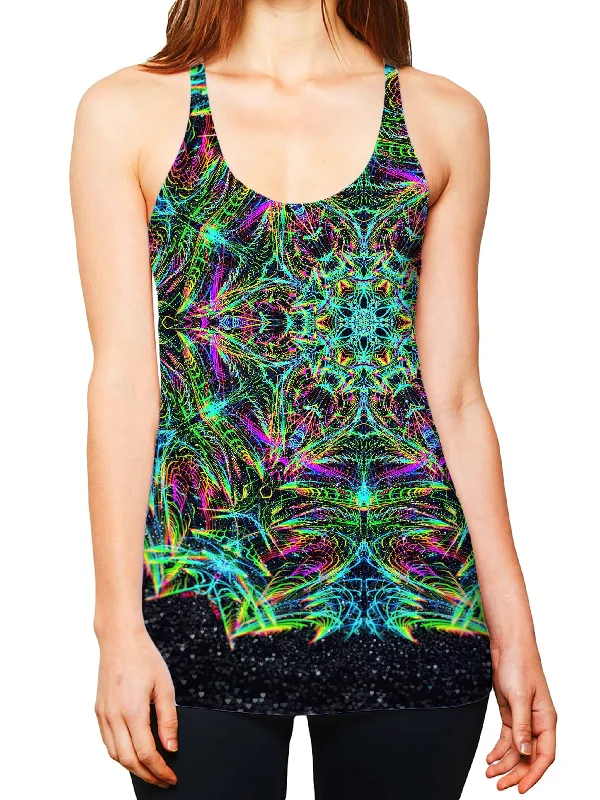 Green Warp Women's Tank lace back tank