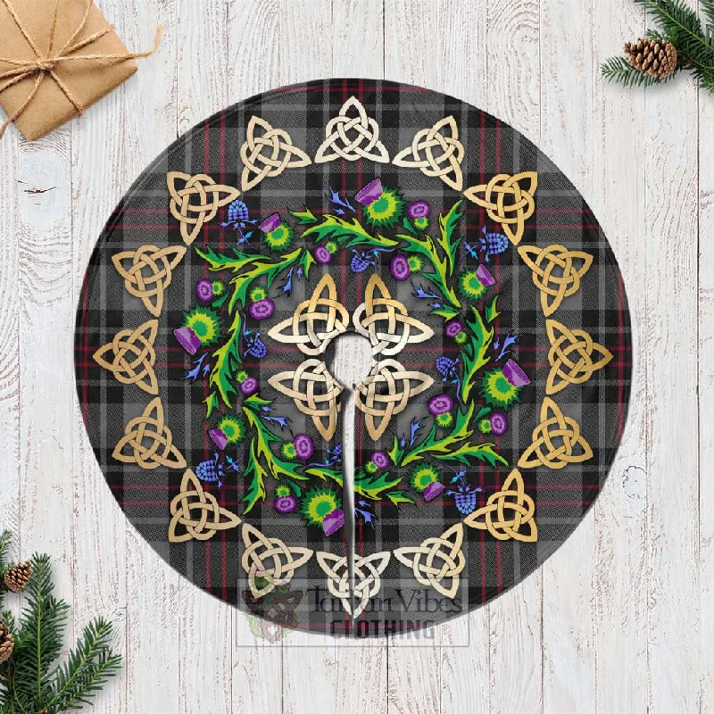 Flynn Tartan Christmas Tree Skirt with Thistle Celtic Knot Style cashmere skirt fine Flynn Tartan Christmas Tree Skirt with Thistle Celtic Knot Style cashmere skirt fine