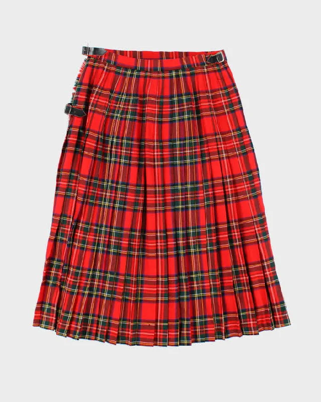 Vintage The Tartan Gift Shop Wool Checked Skirt - S velvet skirt plush