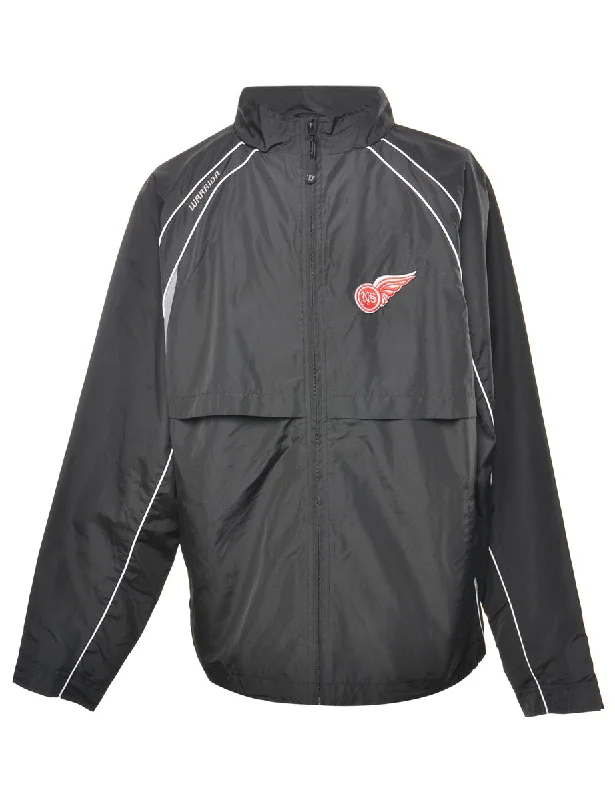 Zip-Front Black Jacket - XL Denim Jacket Leather Jacket Suede Jacket