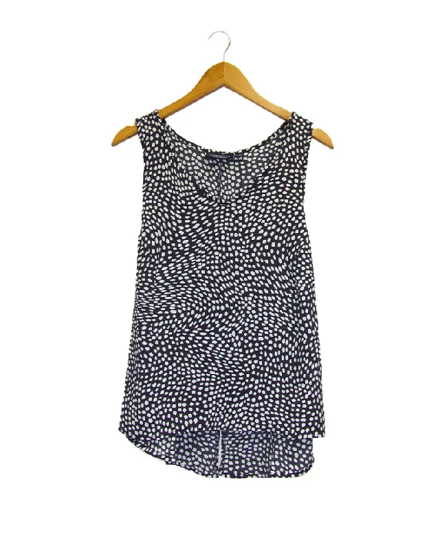 VISCOSE SPLIT BACK TANK TOP high neck tank