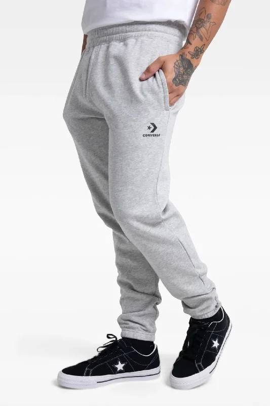 Star Chevron Core Pant Grey Marle Chic Faux Leather Pants