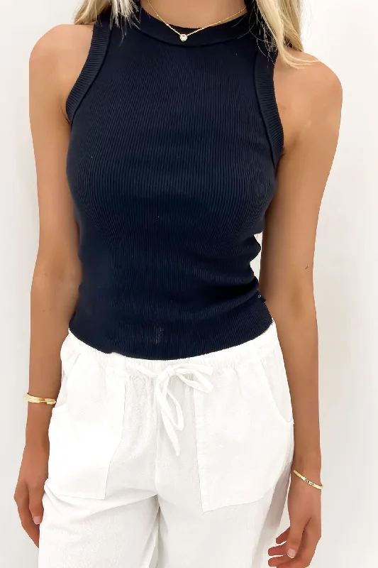 Pia Tank Black bold tank top
