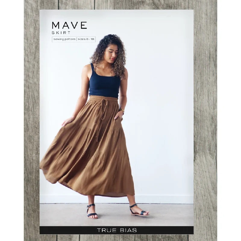 True Bias Mave Skirt Pattern (paper) low waist skirt