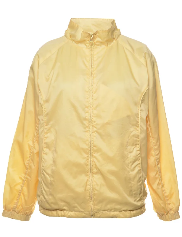 Yellow Giordano Nylon Jacket - M Rayon Jacket Velvet Jacket Corduroy Jacket