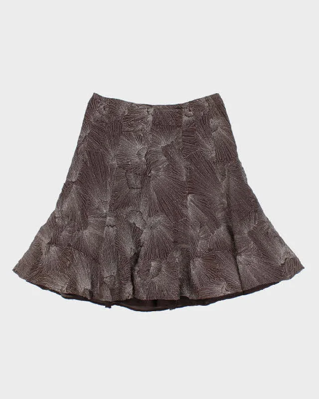 Vintage Y2k 00s Etcetera Sparkly Silk Skirt - S corduroy skirt textured