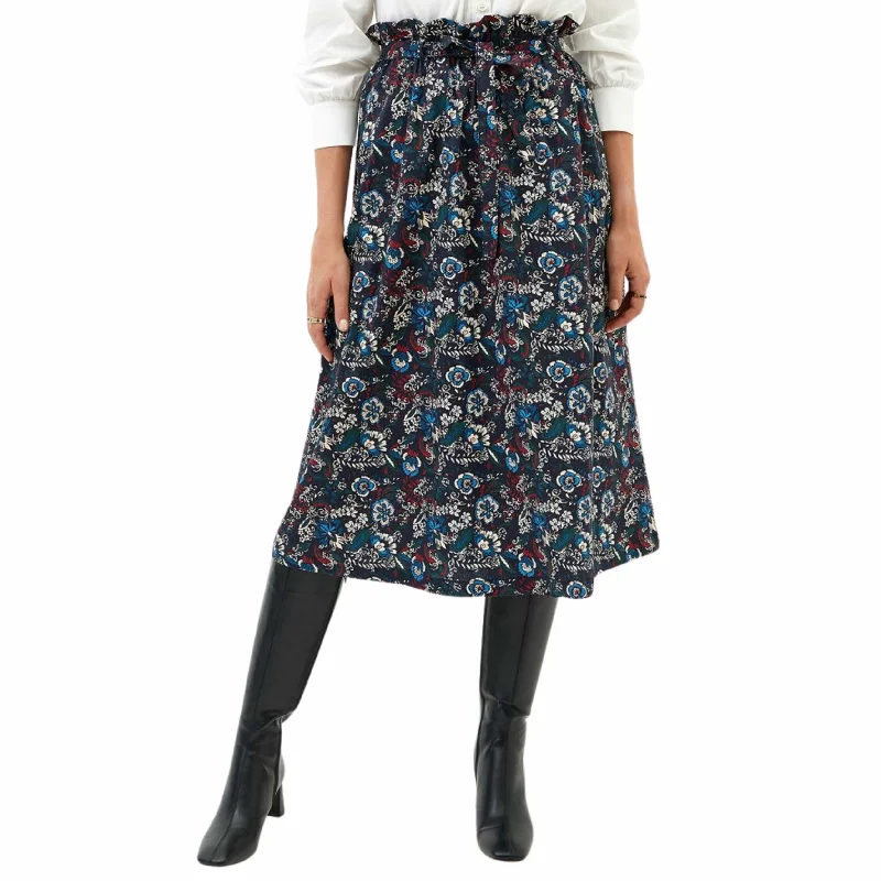 OXXO - Oriental print skirt corduroy skirt cozy