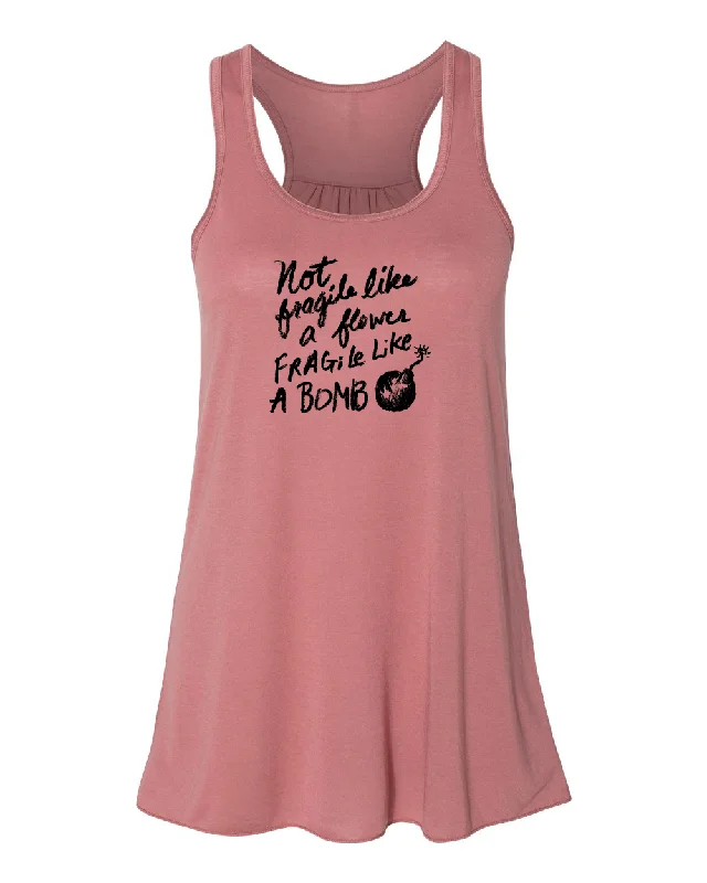 Flower Bomb: Women's Flowy Tank one shoulder tank