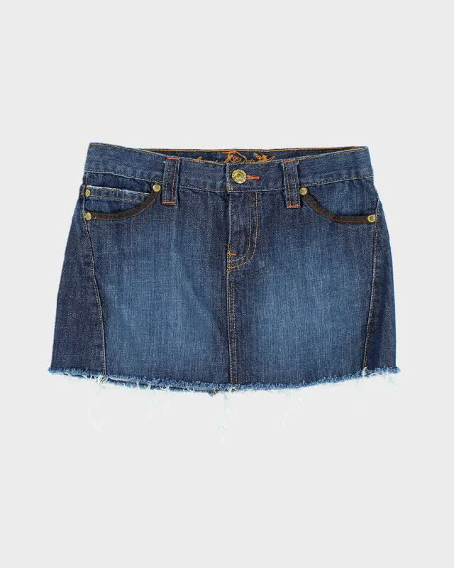 Vintage Y2k 00s Old Navy Denim Mini Skirt - S asymmetrical skirt cut