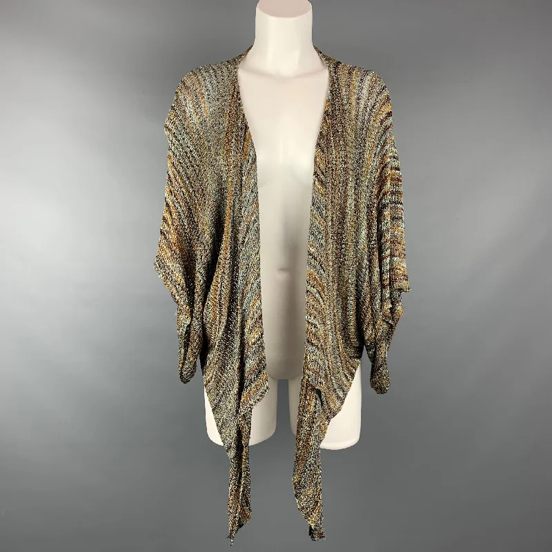 GEORGINA ESTEFANIA Size One Size Multi-Color Rayon Cardigan Fitted Loose Oversized