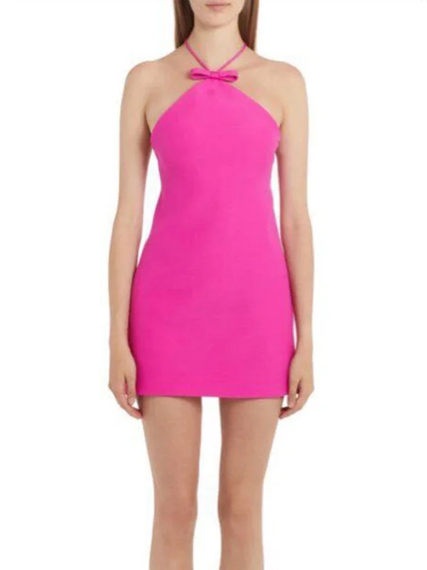 Blue Zone Planet |  Halter Neck Backless Bodycon Party Dress Glittery Long Formal