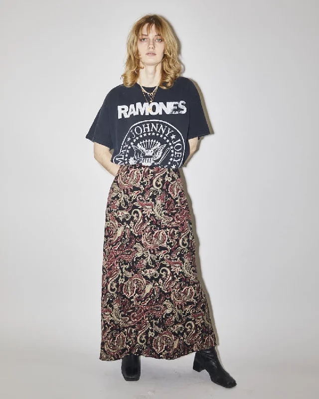 Rokit Originals Florentine Paisley Skirt - XS corduroy skirt textured