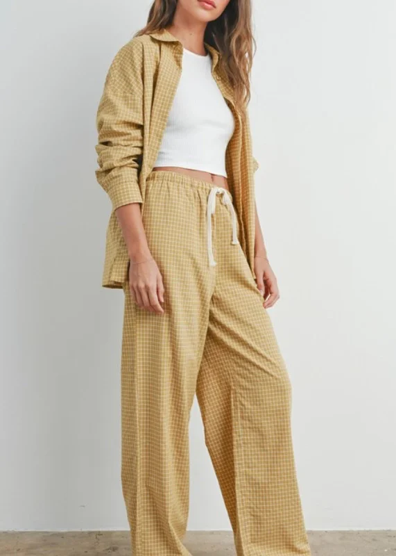 Saffron Check Pant Stylish Casual Pants