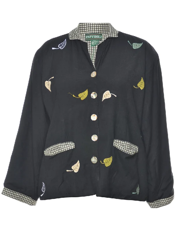 Classic Vintage Jacket - M Fleece Fabric Down Fabric Feather Fabric