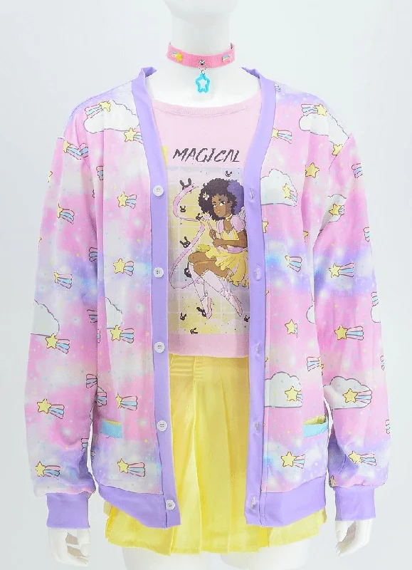 Baby Star Kawaii Cardigan Sweater Stylish Fashionable Trendy