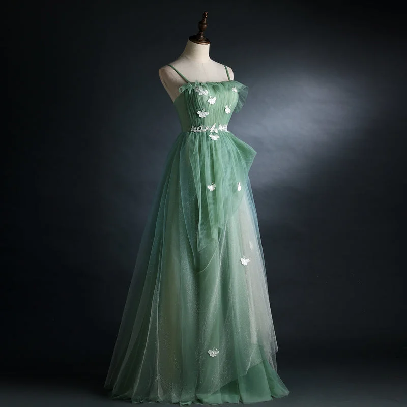 Light Green Gradient Straps Long A-line Prom Dress, Evening Dress Party Dresses Tunics Brand named Light Green Gradient Straps Long A-line Prom Dress, Evening Dress Party Dresses Tunics Brand named