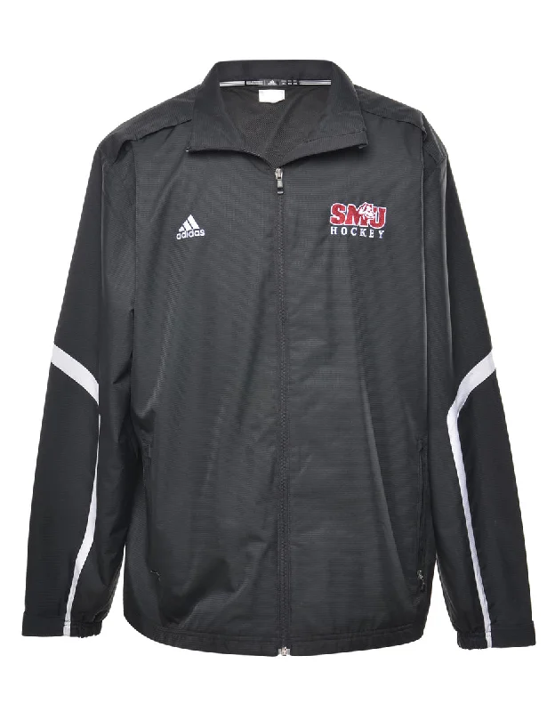 Adidas Black SMU Hockey Jacket - XL Wool Jacket Cashmere Jacket Tweed Jacket