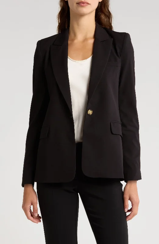 Black Women Suit 2 Piece Single Buttons Peak Lapel Blazer (Blazer+Pants) Comfortable Denim Leggings Black Women Suit 2 Piece Single Buttons Peak Lapel Blazer (Blazer+Pants) Comfortable Denim Leggings