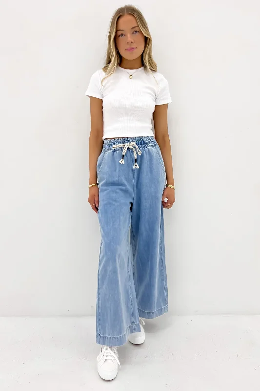 Rana Denim Pant Light Blue Elegant Dress Pants