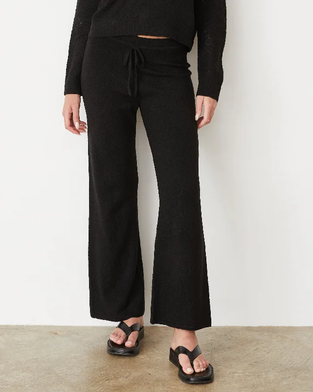 Boucle Knit Relaxed Pant Trendy Work Pants