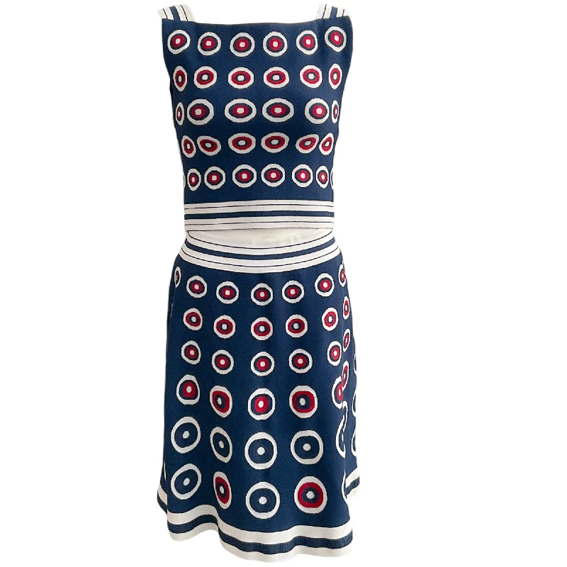Alaia Red / White / Blue Top and Skirt Set spandex blend skirt