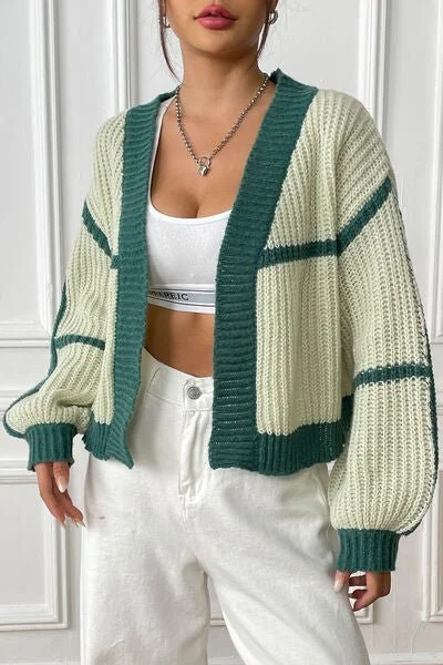 Aesthetic Contrast Open Front Long Sleeve Cardigan Rayon Fabric Velvet Fabric Corduroy Fabric Aesthetic Contrast Open Front Long Sleeve Cardigan Rayon Fabric Velvet Fabric Corduroy Fabric
