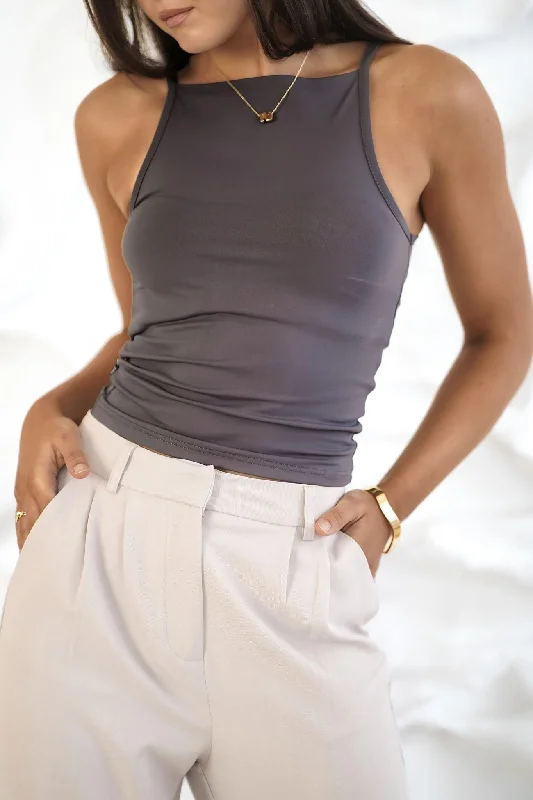 Alex Smooth Tank Charcoal stylish tank top