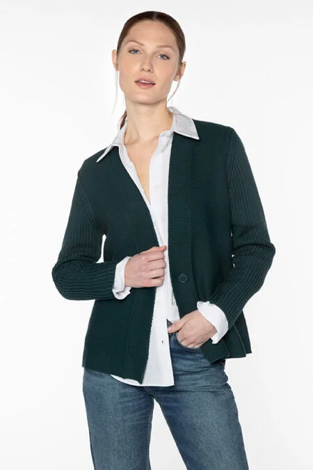 Kinross Cashmere Garter And Rib Cardigan Satin Fabric Silk Fabric Chiffon Fabric