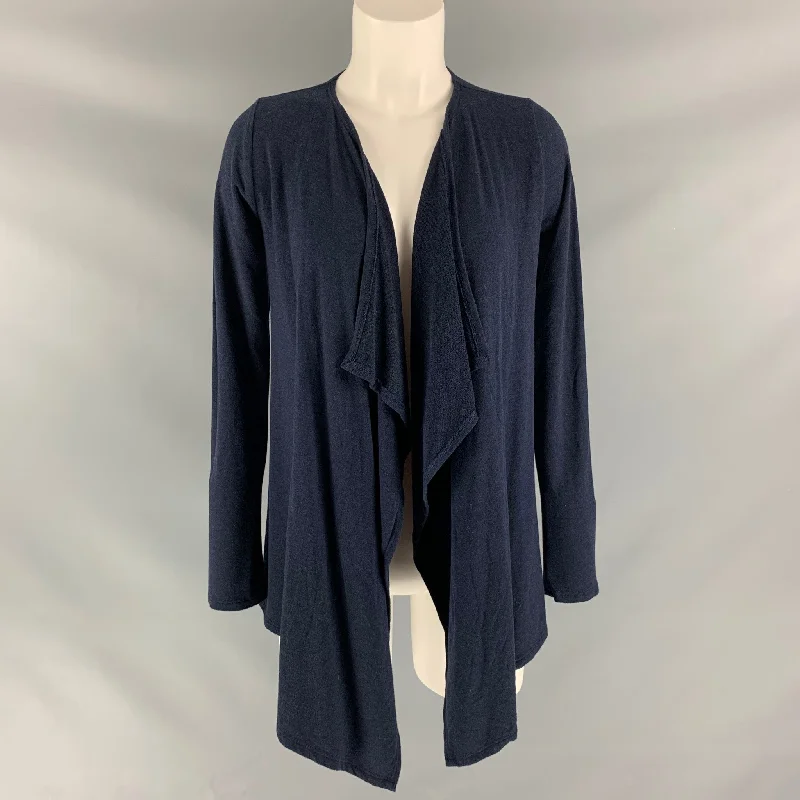 VELVET Size S Navy Rayon Blend Cardigan Rayon Fabric Velvet Fabric Corduroy Fabric