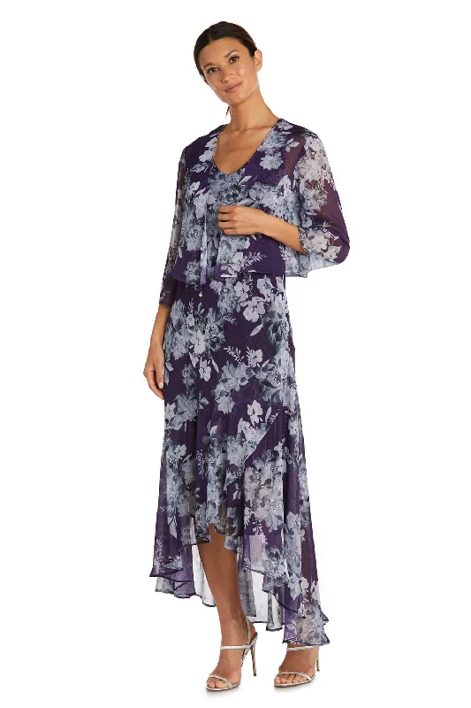 R&M Richards 7973 High Low Floral Mother of the Bride Jacket Dress Notch Collar Jacket Peter Pan Collar Jacket Cowl Neck Jacket R&M Richards 7973 High Low Floral Mother of the Bride Jacket Dress Notch Collar Jacket Peter Pan Collar Jacket Cowl Neck Jacket