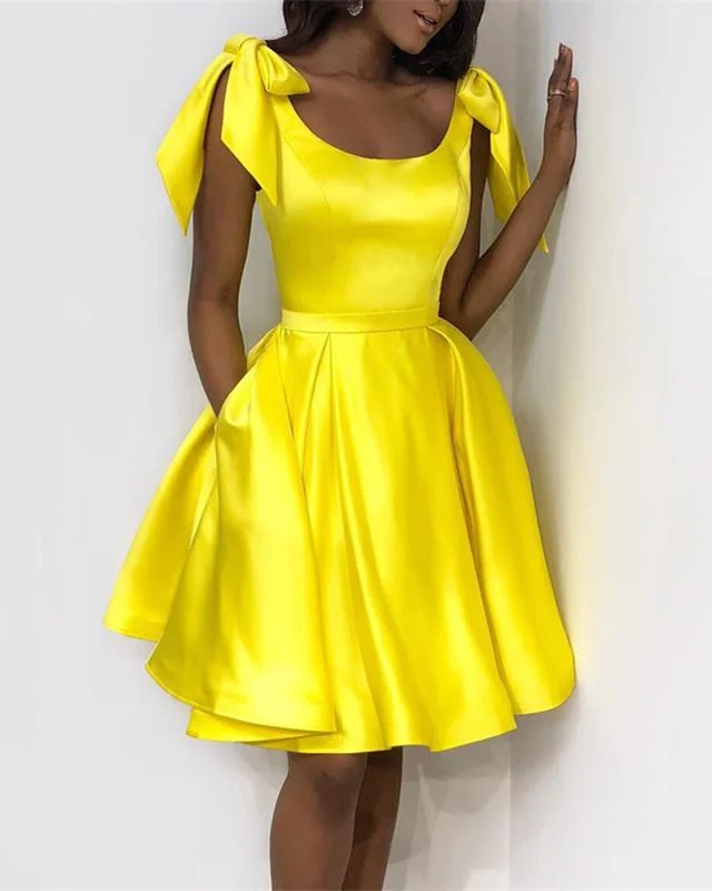 Elegant Yellow Satin Homecoming Dresses,Blue Black 8th Grade Prom Dress,Wedding Party Dress Tunics Chic elegant Elegant Yellow Satin Homecoming Dresses,Blue Black 8th Grade Prom Dress,Wedding Party Dress Tunics Chic elegant