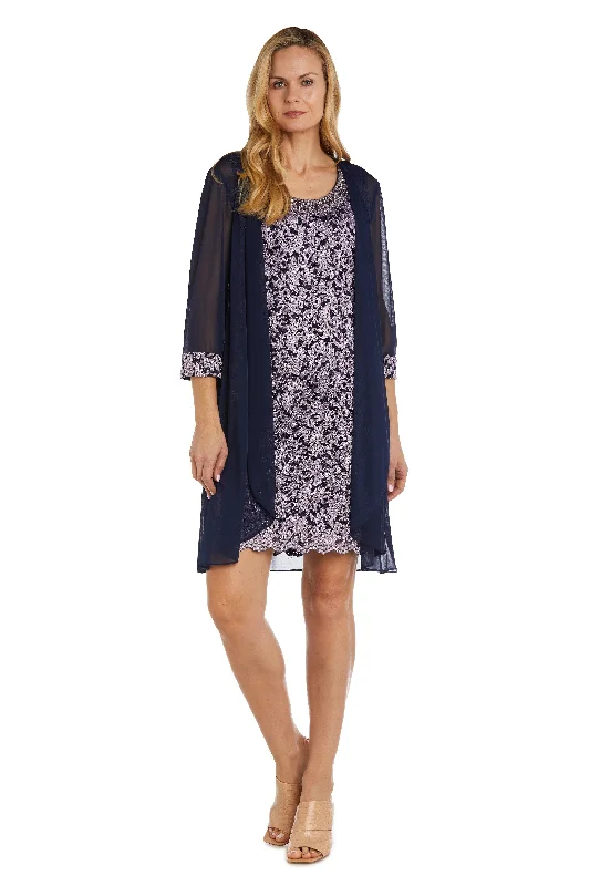 R&M Richards 7312 Short Two Piece Jacket Dress Sale Embroidered Jacket Appliqued Jacket Beaded Jacket
