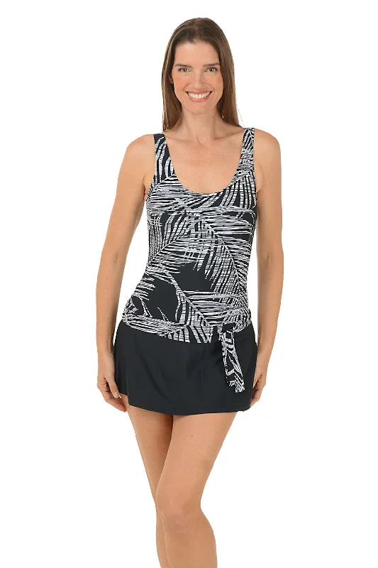 Midnight Jungle Skirted Swimsuit Sporty Swimwear Bottoms