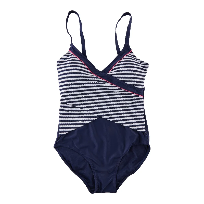 ACX Active Striped One-Piece Swimsuit Soft Beachwear Set