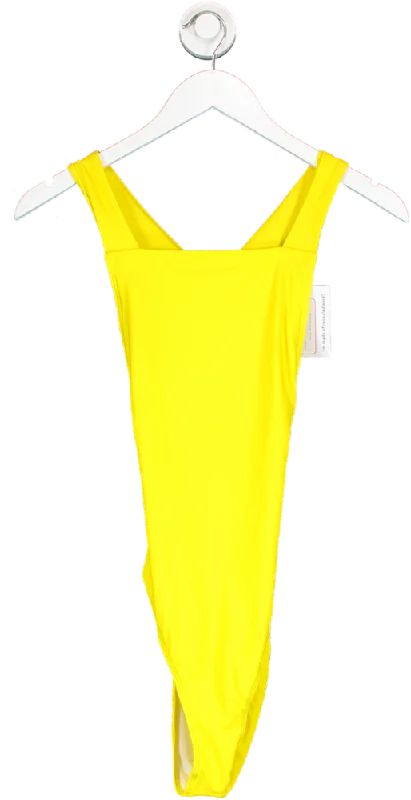 Alexandra Miro Yellow Jennifer Square-neck Swimsuit UK S Quick-Dry Tankini