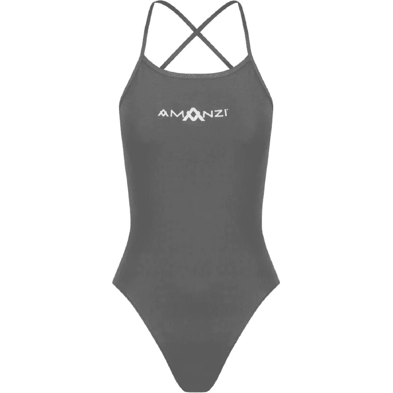 AMANZI Women's Tie-Back Swimsuit - Shadow Elegant Halter Bikini
