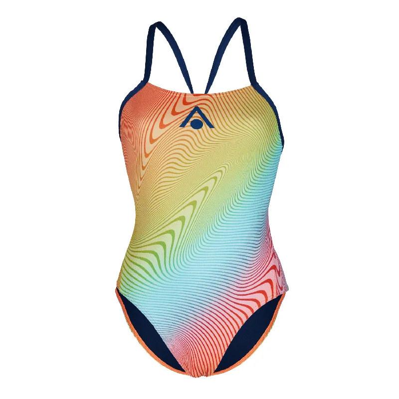 Aqua Sphere Essentials Tie Back Women's Swimsuit - Multi/Orange Sexy Monokini Swimsuit Aqua Sphere Essentials Tie Back Women's Swimsuit - Multi/Orange Sexy Monokini Swimsuit