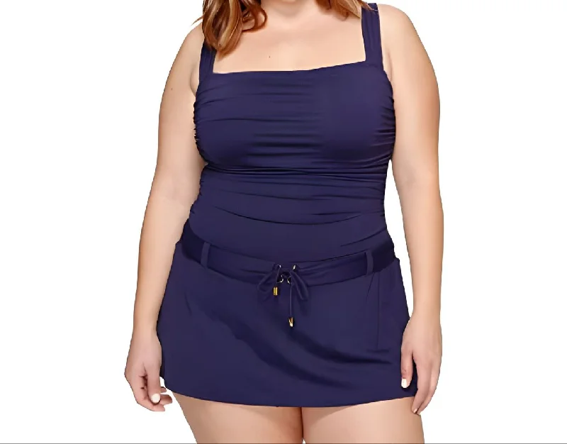 BLEU ROD BEATTIE Women's Blue Cruise Dress Shaped One Piece Swimsuit #1770 8 NWT Minimalist One-Piece BLEU ROD BEATTIE Women's Blue Cruise Dress Shaped One Piece Swimsuit #1770 8 NWT Minimalist One-Piece