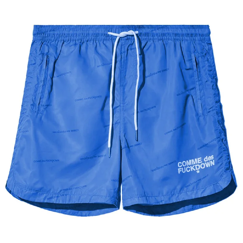 Comme Des Fuckdown Blue Polyester Swimwear Minimalist One-Piece