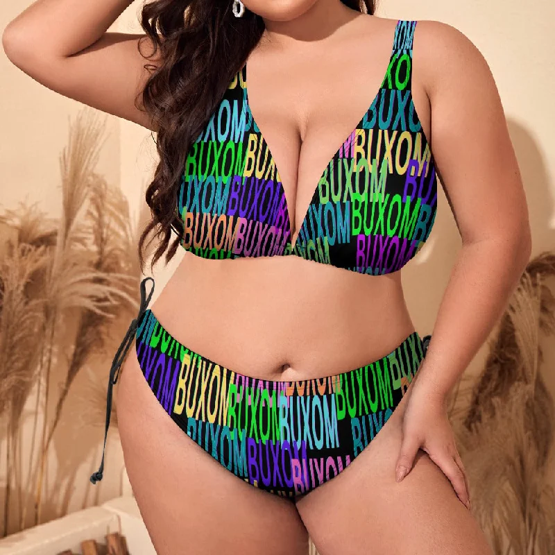 Buxom Voluptuous (+) Plus Size Bikini Swimsuit Mesh Swimsuit Top