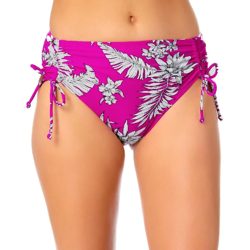 California Waves Womens Floral Side Tie Swim Bottom Separates Strapless Swimsuit Top California Waves Womens Floral Side Tie Swim Bottom Separates Strapless Swimsuit Top