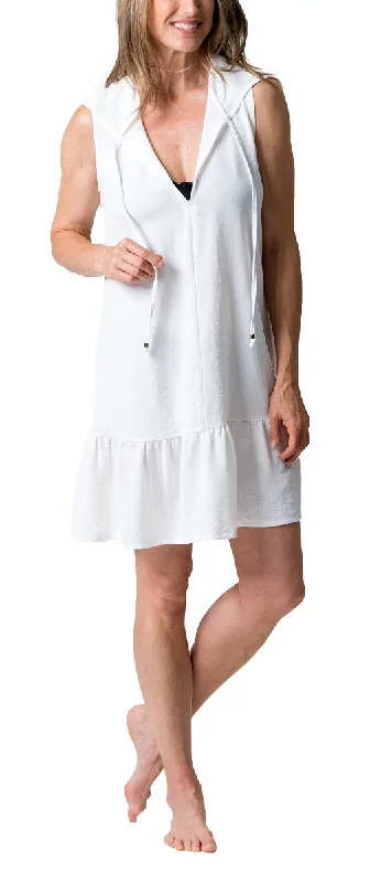 Cover Me Swimwear Vanilla Positan Hooded Dress Cover Up 24052582 Chic Bikini Set